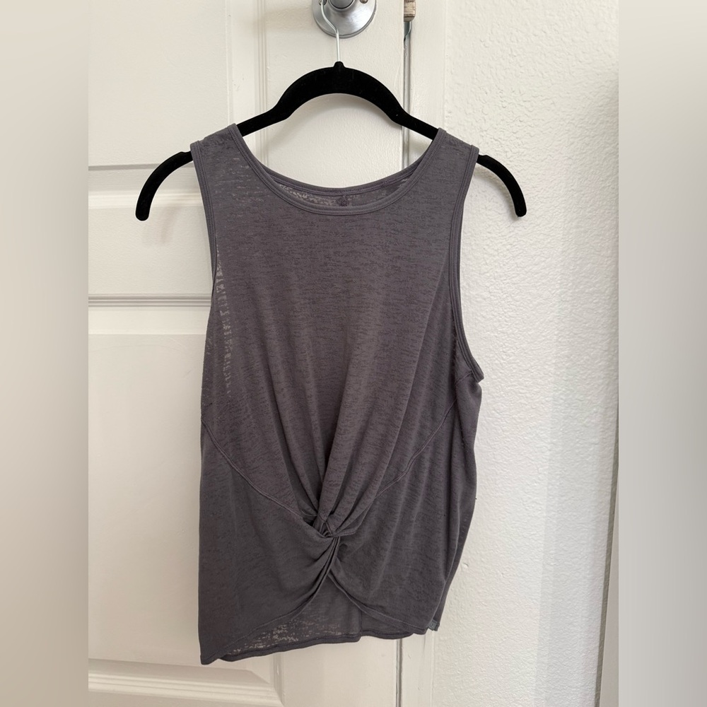 lululemon athletica Charcoal Twist-Front Tank Top